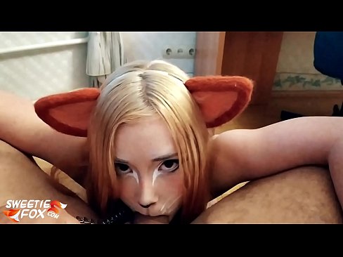 ❤️ Kitsune loro dick na kụkọba n'ọnụ ya ❤️ Ihe gba ọtọ ☑